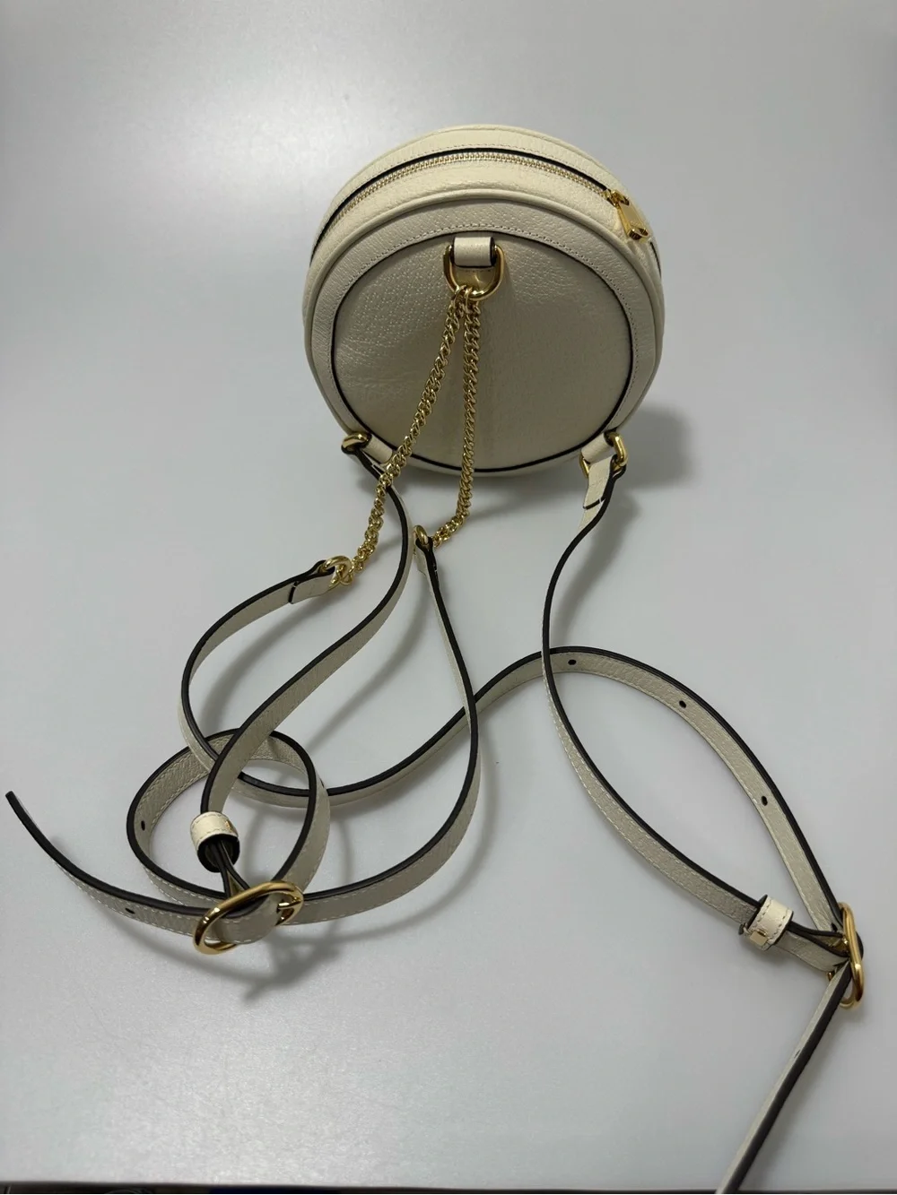 Gucci Ophidia Round Mini Backpack White